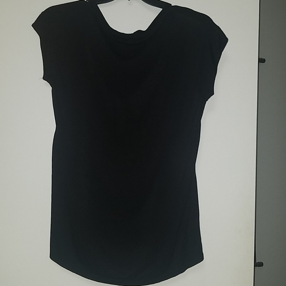 Black Catherine Malandrino Floral Blouse - Picture 4 of 4